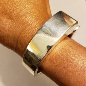 Heavy sterling cuff bracelet